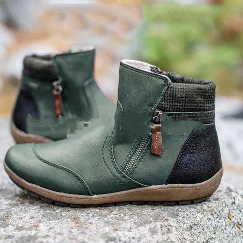 Women's Double Zipper Snow Boots