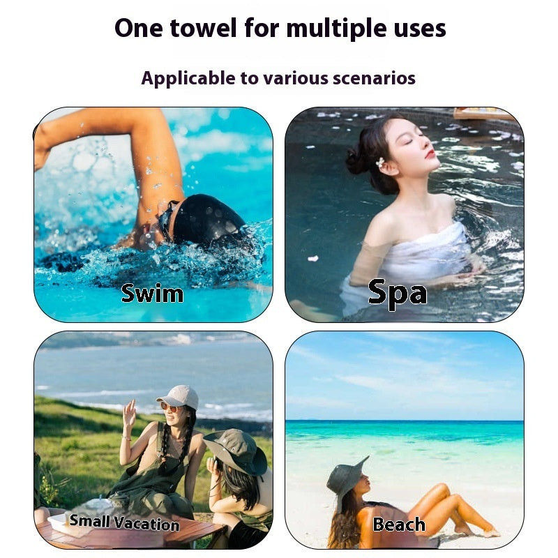 Printed Microfiber Quick-drying Beach Summer Sunscreen Shawl Double-sided Velvet Swimming Towel