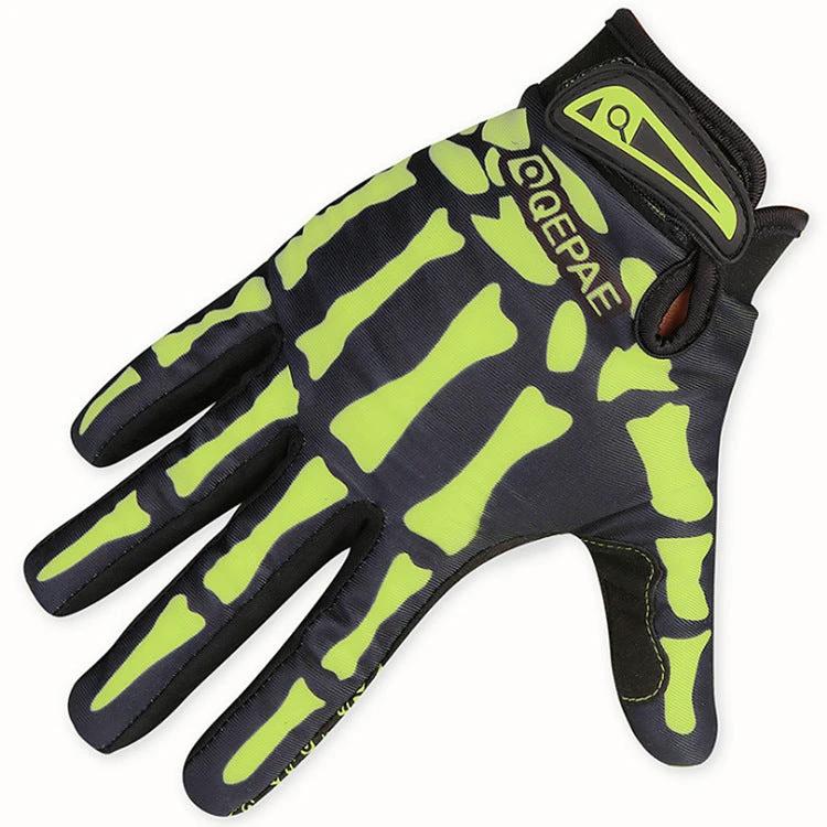 Sports Outdoor Full Finger Skull Riding Gloves For Men