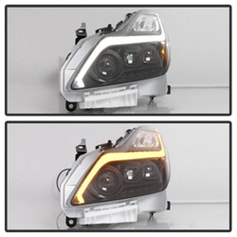 xTune Infiniti G37 Coupé (sin AFS) 08-15 Faros Proyector - Negros PRO-JH-IG3708-2D-LB-BK