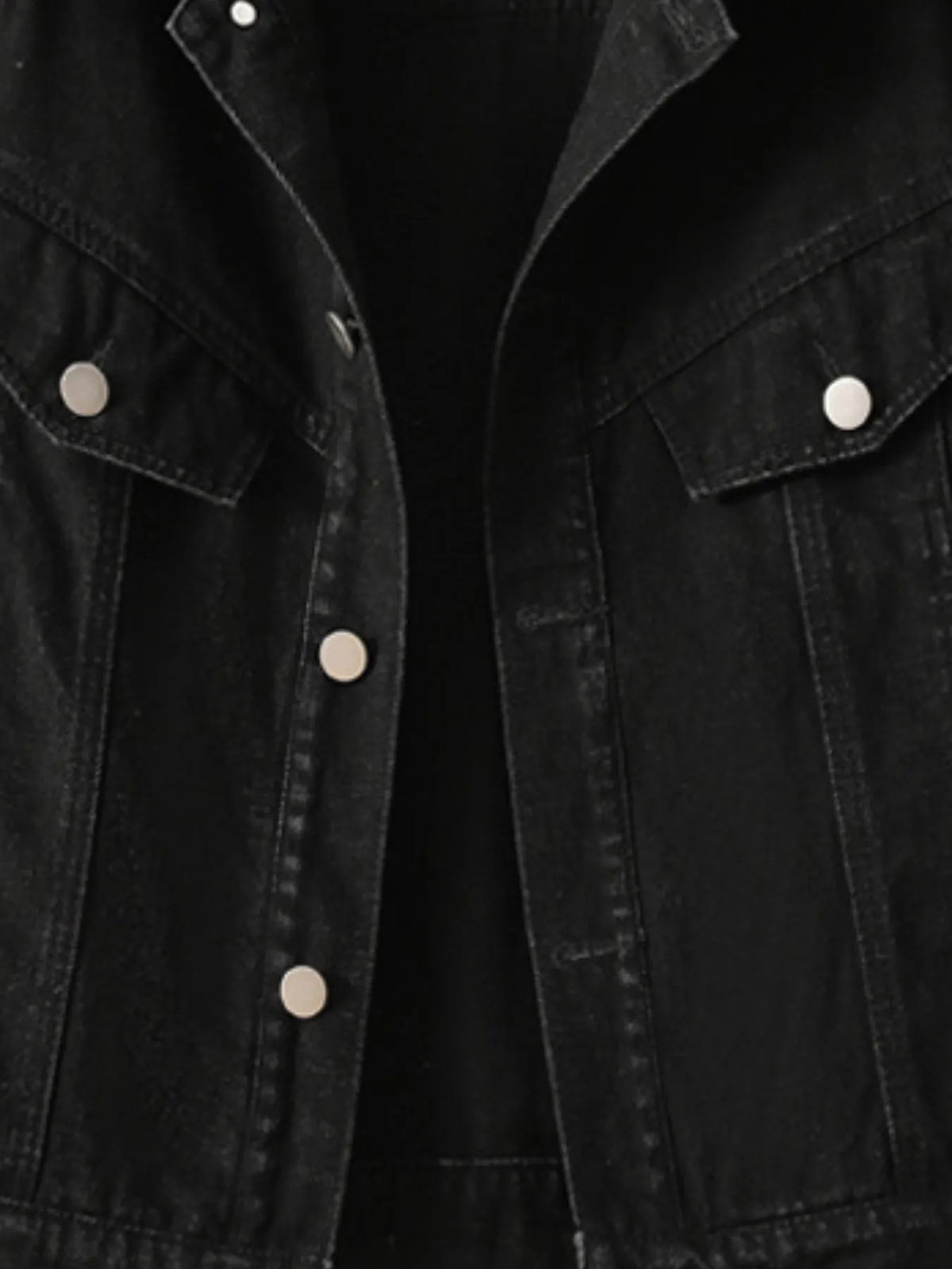 Button Up Long Sleeve Denim Jacket