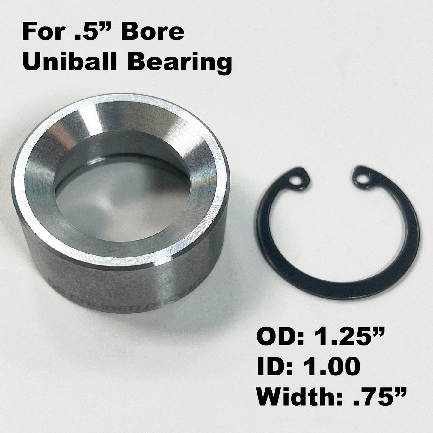 Chromoly Uniball Cups with Snap Ring