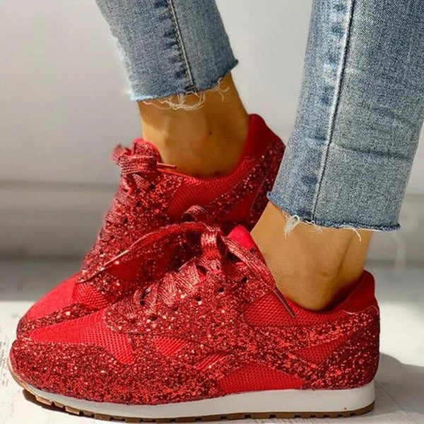 Wedge Heel Sequins Casual Shoes