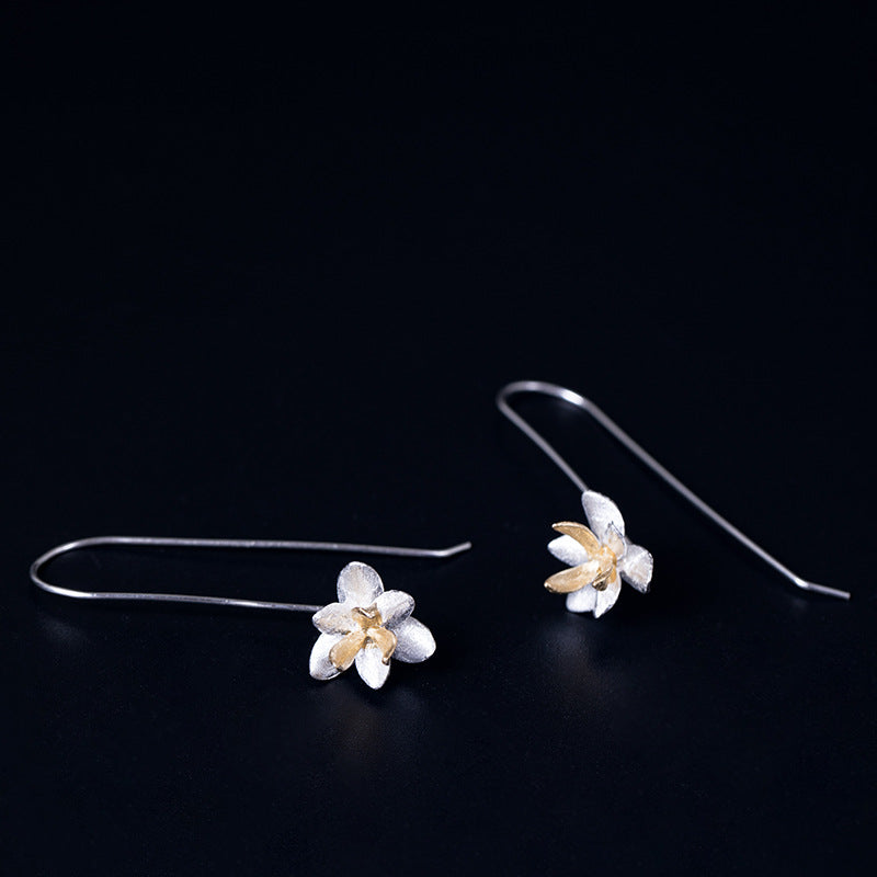 Chinese style s925 flower earrings