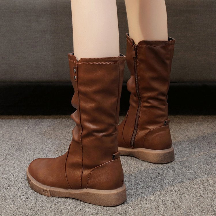 Women's All-Match Non-Slip Middle Boots