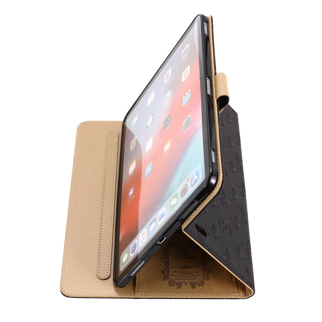 Funda plegable para iPad de Apple con monograma en relieve 3D con función de soporte