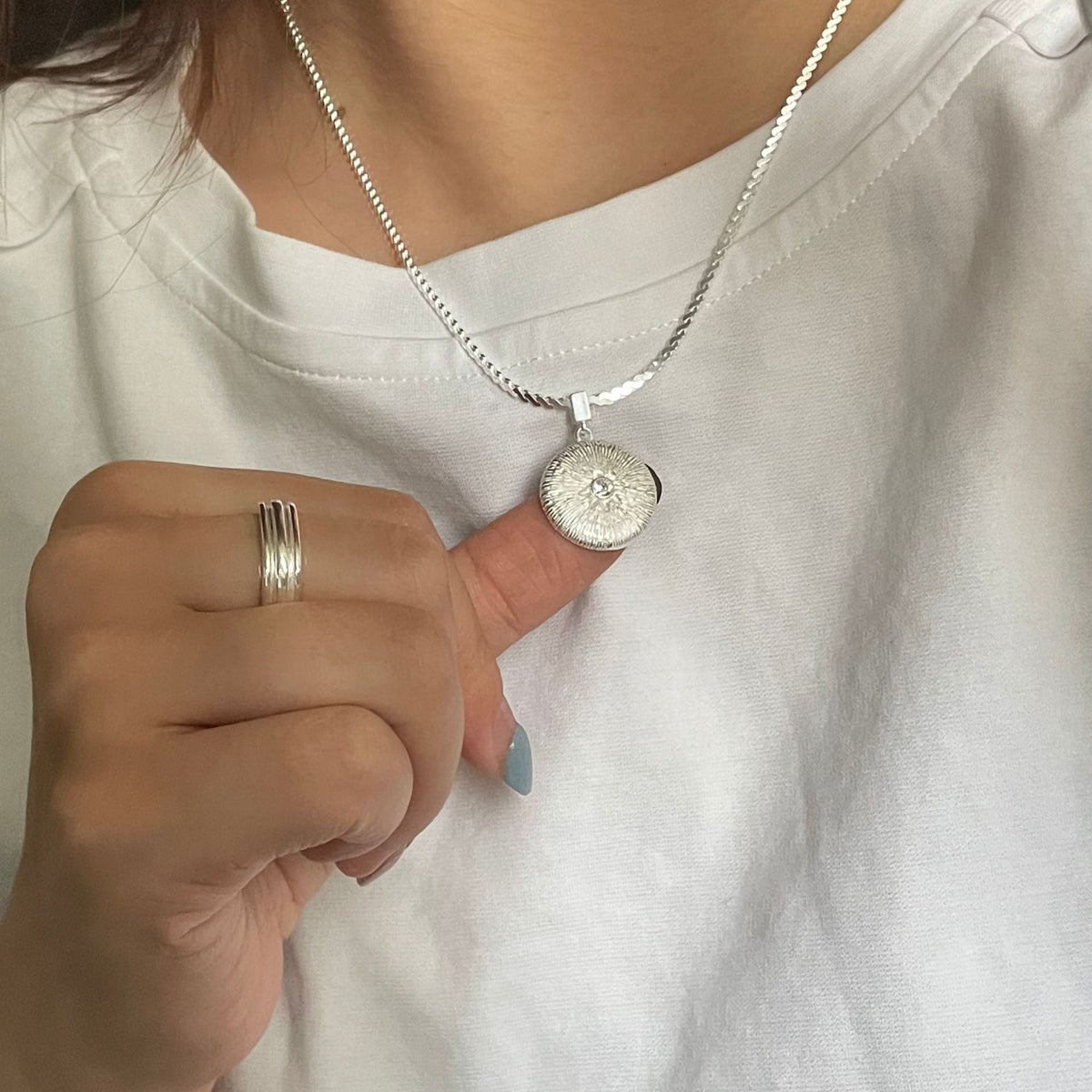 S925 Sterling Silver Zircon Necklace