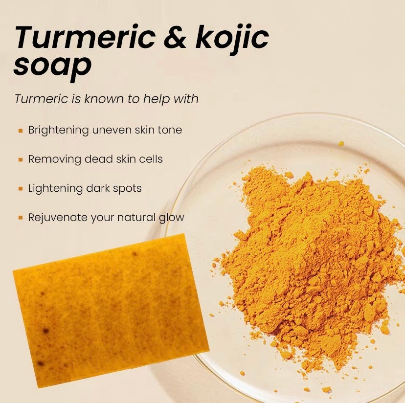 Kojic Acid Dark Spot Remover Soap Bars With Vitamin C, Retinol, Collagen, Turmeric - Original Japanese Complex Infused With Hyaluronic Acid, Vitamin E, Shea Butter, Castile Olive Oil