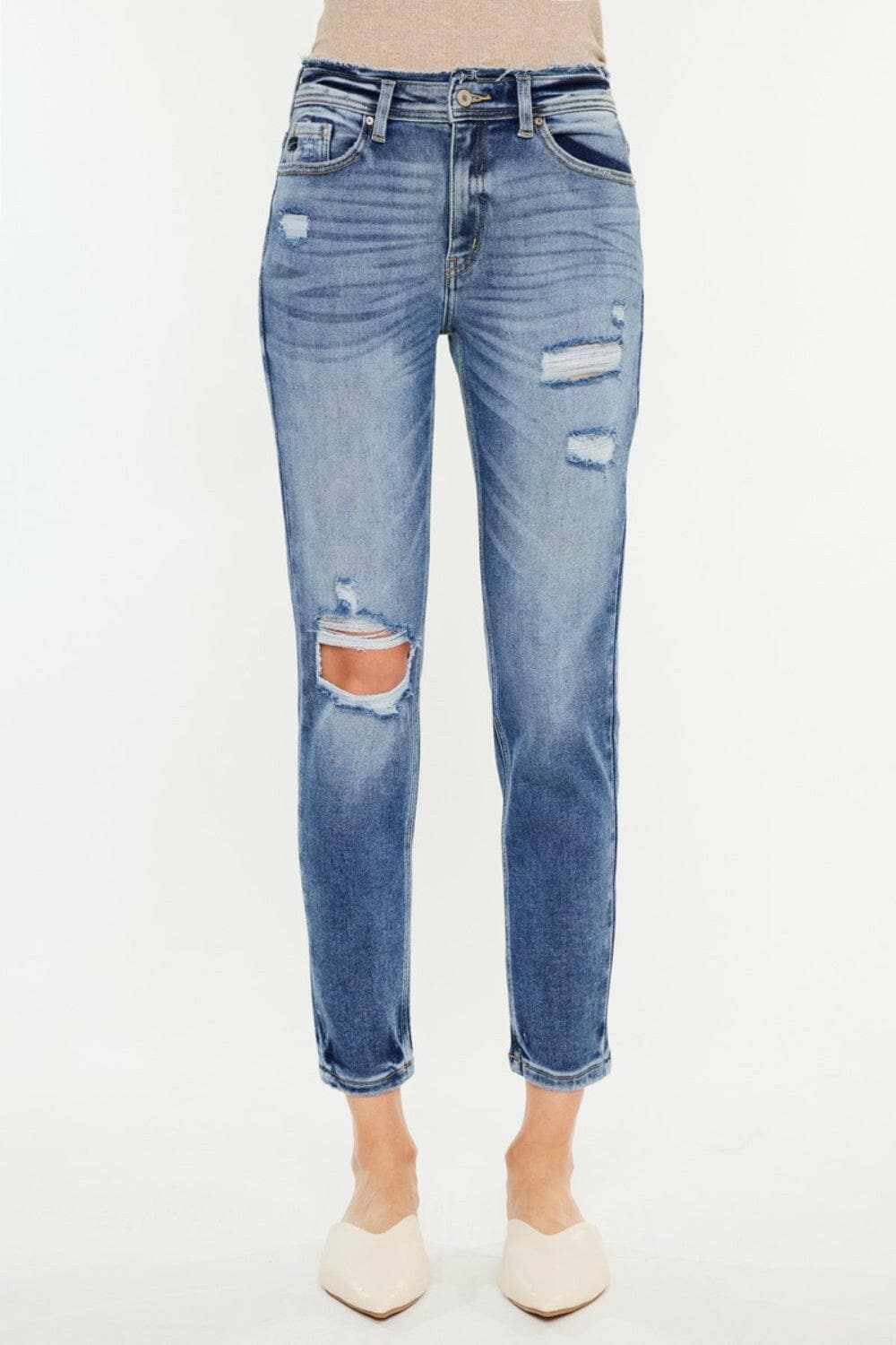 Pants Trendsi Premium Kancan high rise mom jeans, distressed