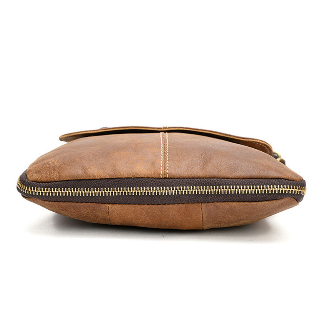 Men's Leather First Layer Cowhide Messenger Bag