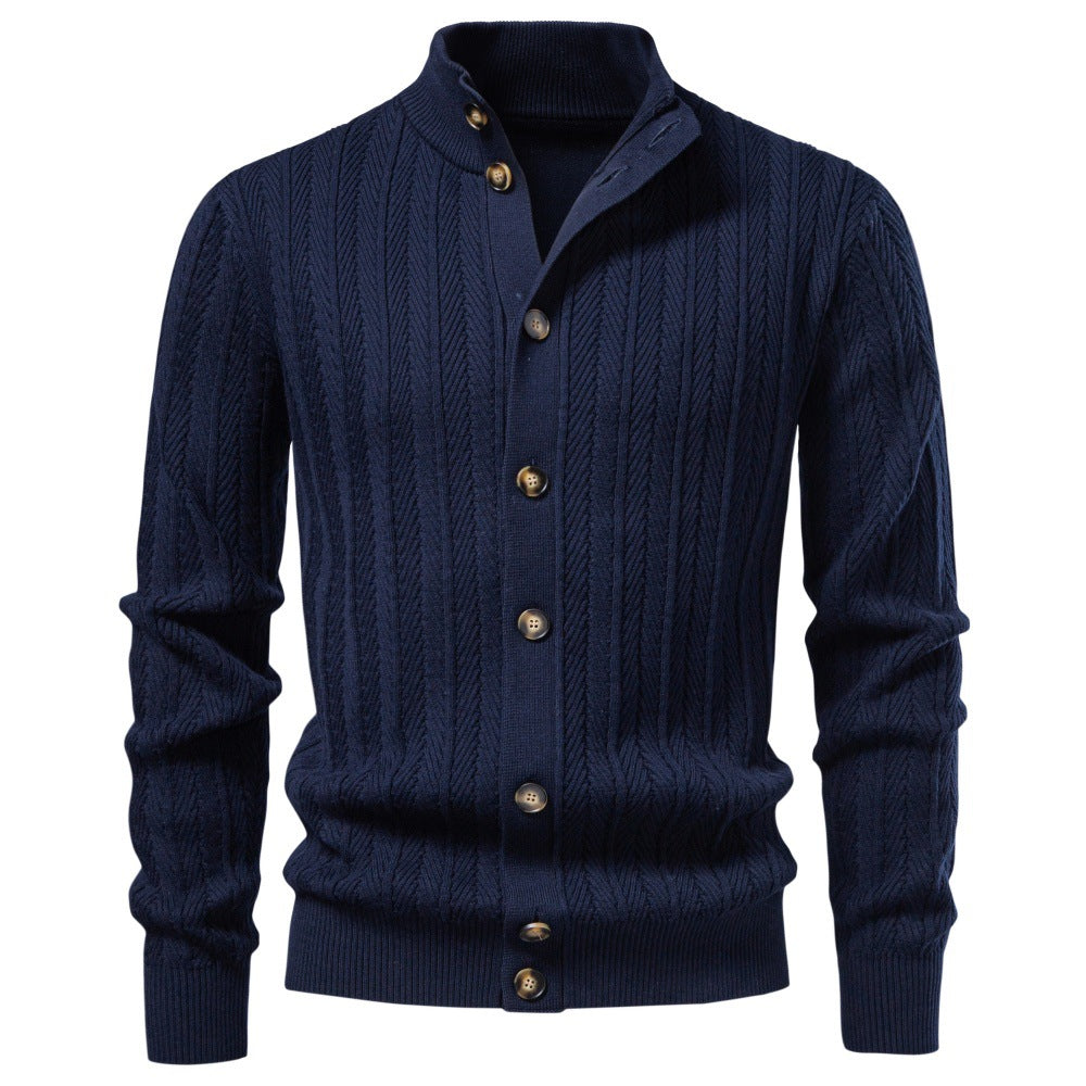 2026 New Model Cross-Border Foreign Trade Autumn And Winter Men's High-Quality Business Casual Knit Cardigan Sweater