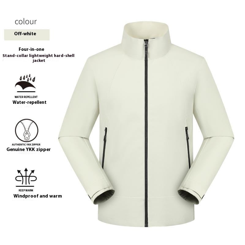 Thin Waterproof Stand Collar Jacket Men's Coat