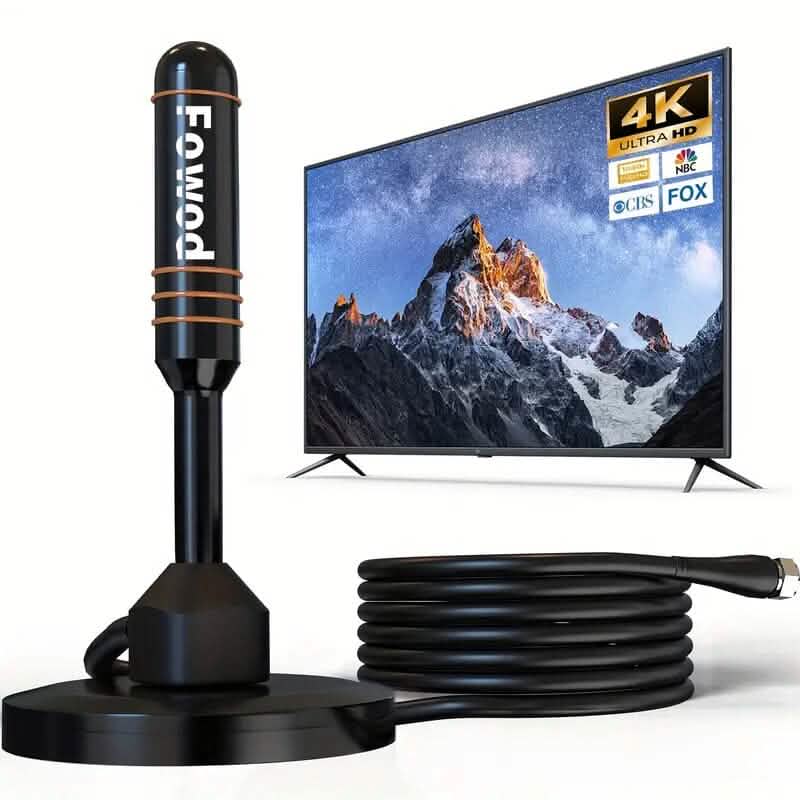 10ft Coax Cable HD Digital TV Antenna with Magnetic Base