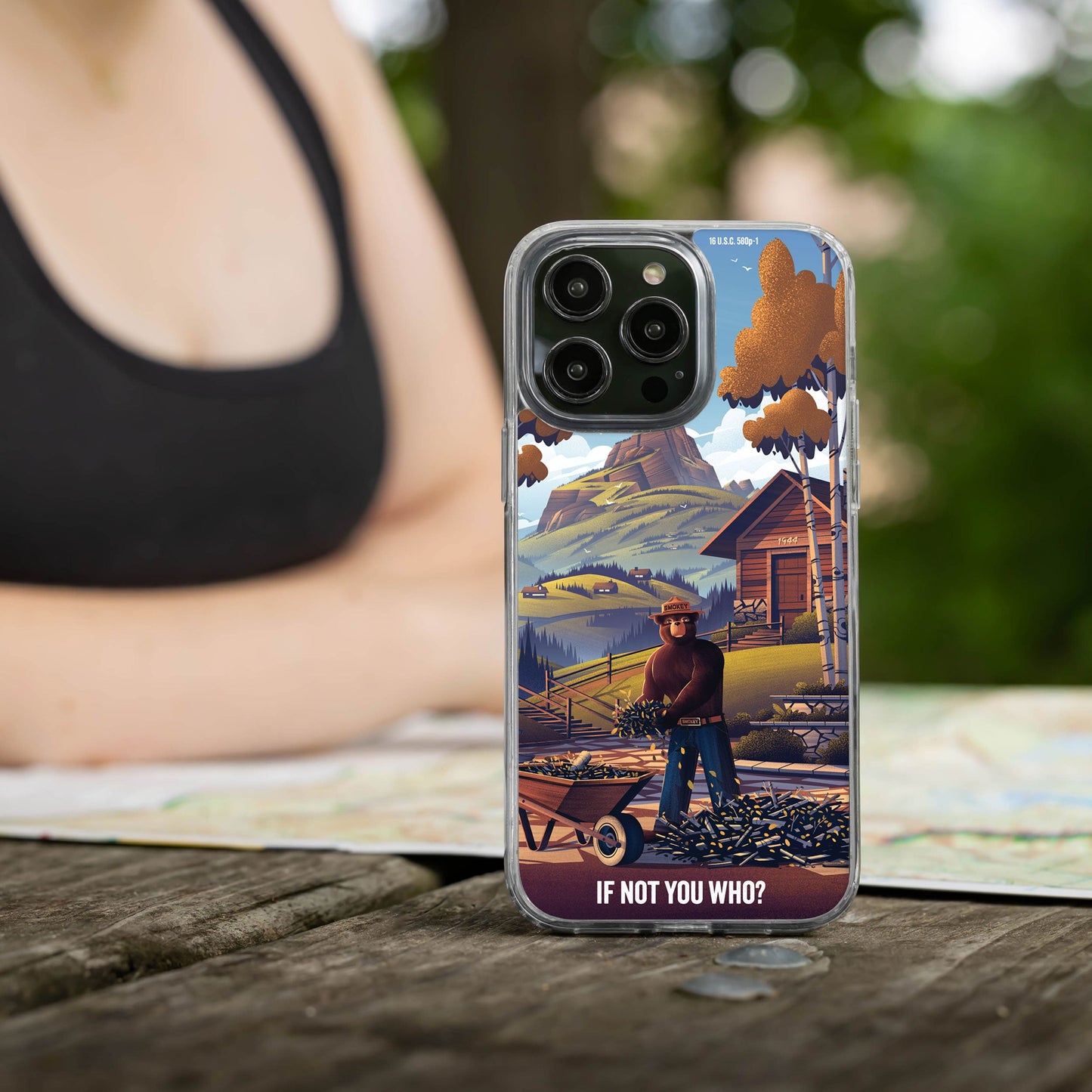 Smokey Bear Classic HD Apple iPhone 12 Series Mag-Safe Phone Case