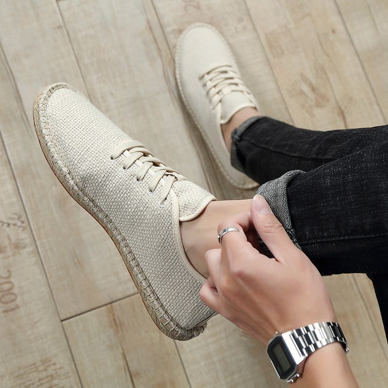 Linen canvas shoes