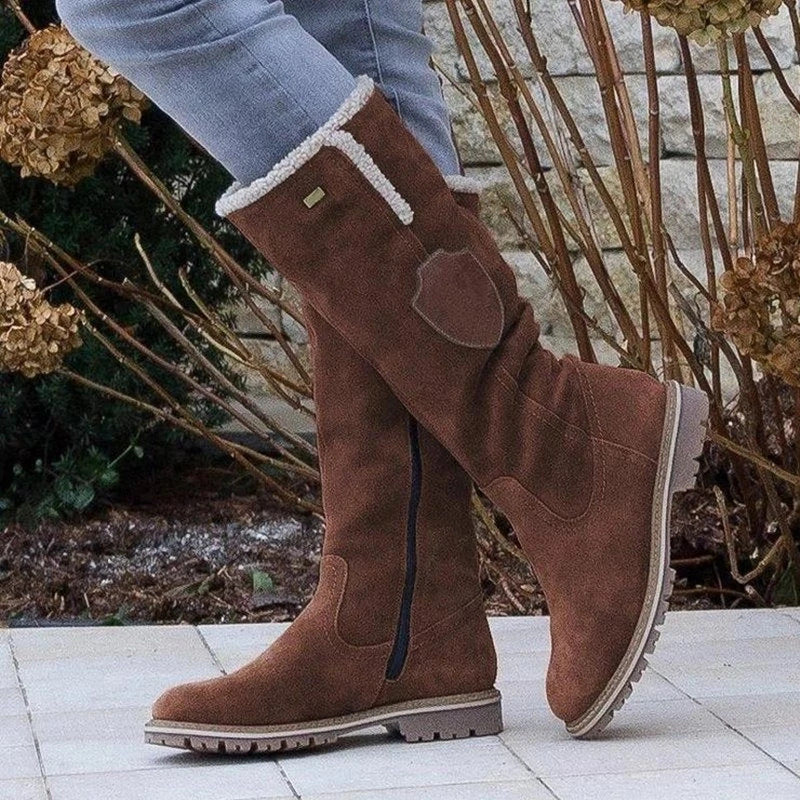 Women's Side Zipper Round-Toe Boots