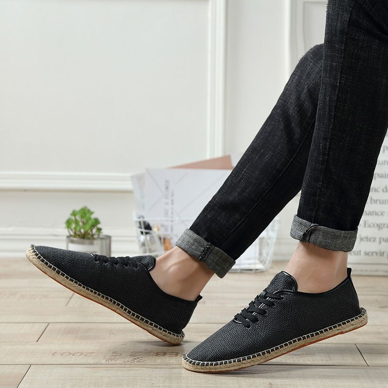 Linen canvas shoes