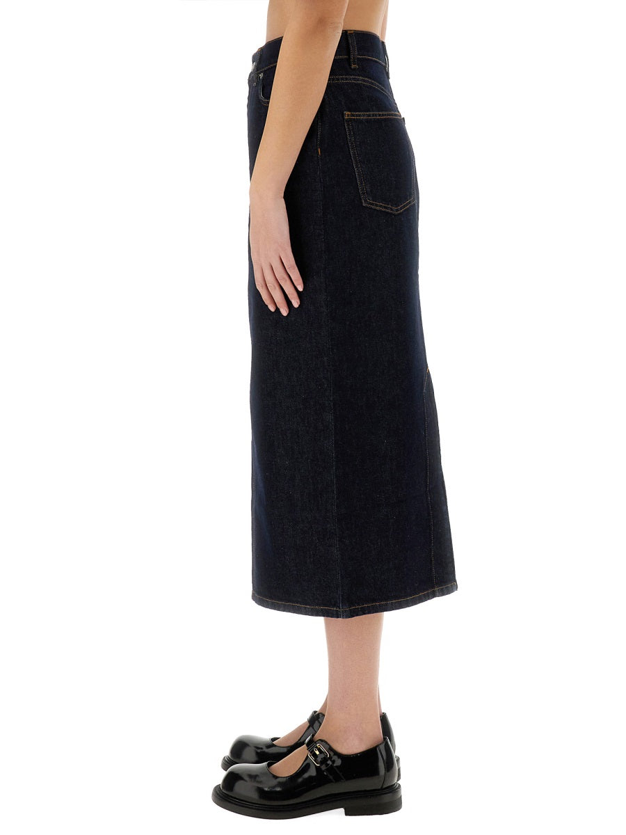 Moschino Women Long Denim Skirt