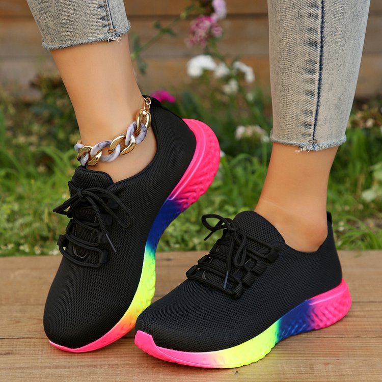 Women's Lace-up Mesh Sneakers
