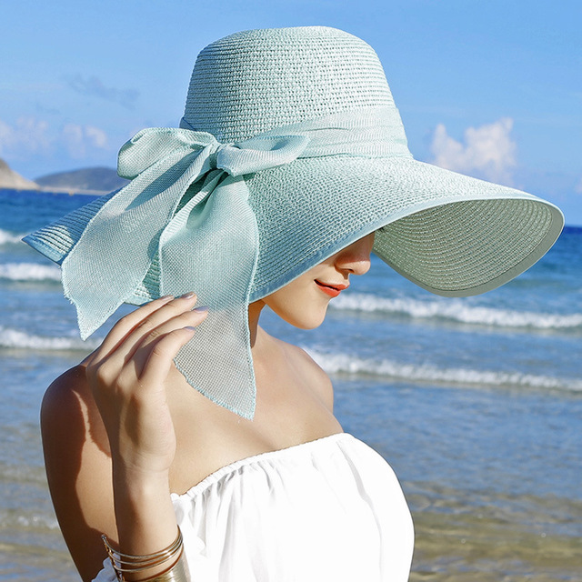 Sombrero de paja de verano para mujer