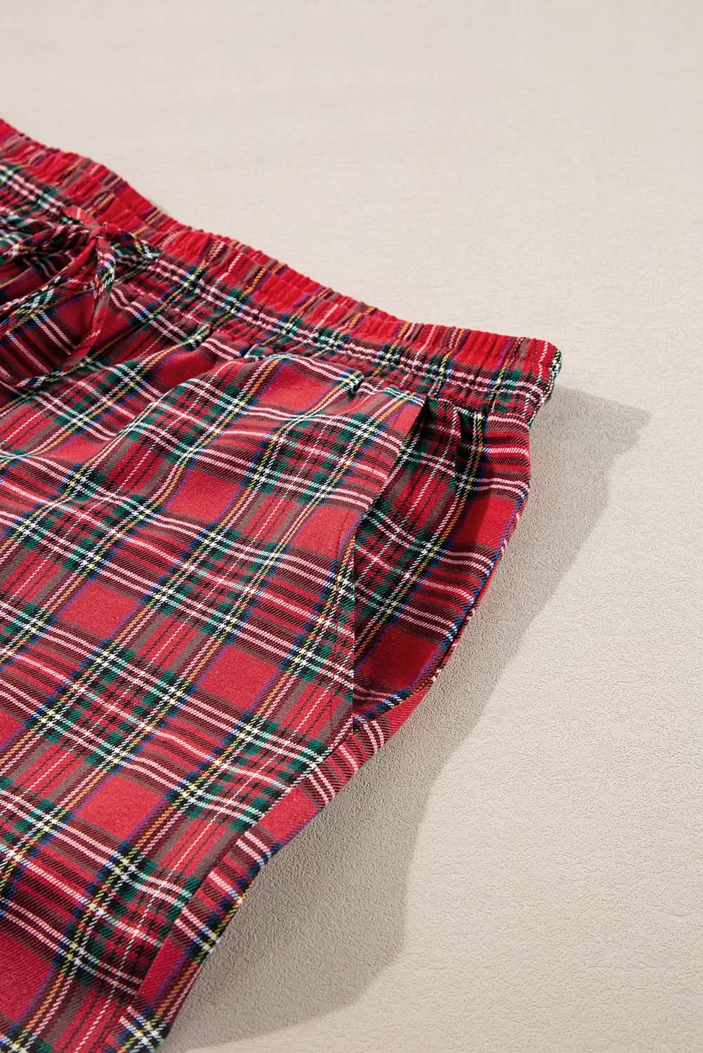 Pants Love Salve Red Plaid Lounge Set Women's Plus Size Pajama Set Comfy & Stylish