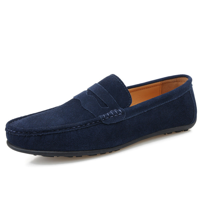 Men's Solid Color Suede Loafers