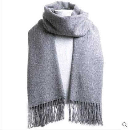Bufanda de Cachemira Sintética de Color Liso para Hombres