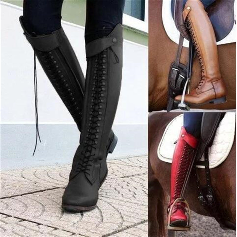 Women's Over the Knee Lace-Up Boots