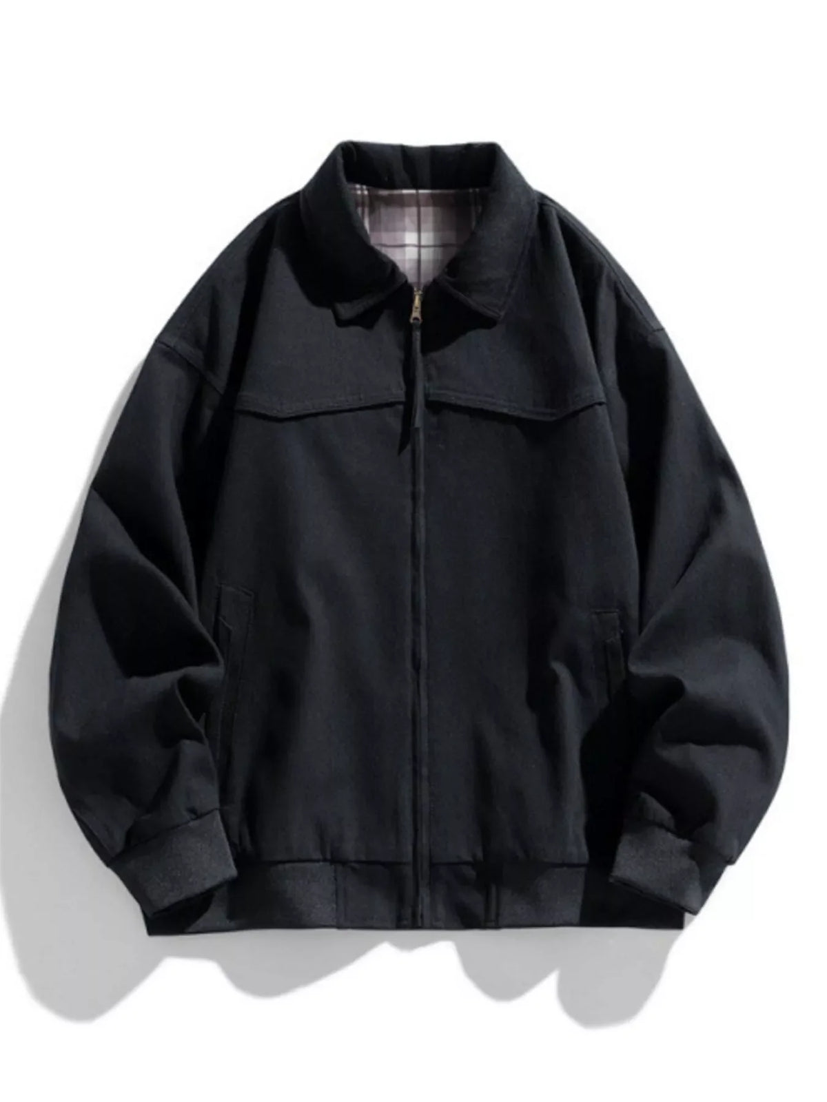 Men's Full Size Zip Up Long Sleeve Jacket Plus Size