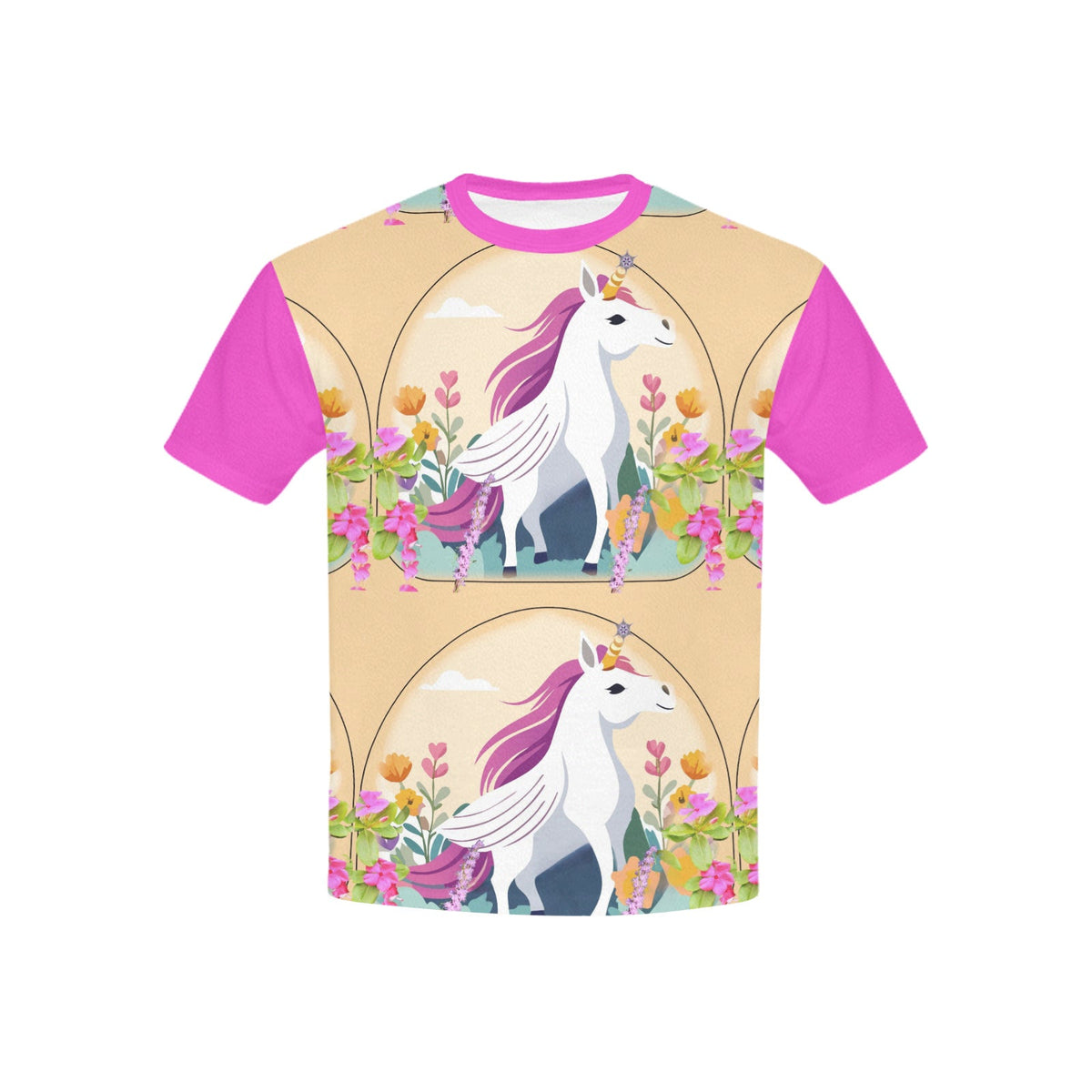 Child's Unicorn with Wings Printed T-shirt (Made in USA)