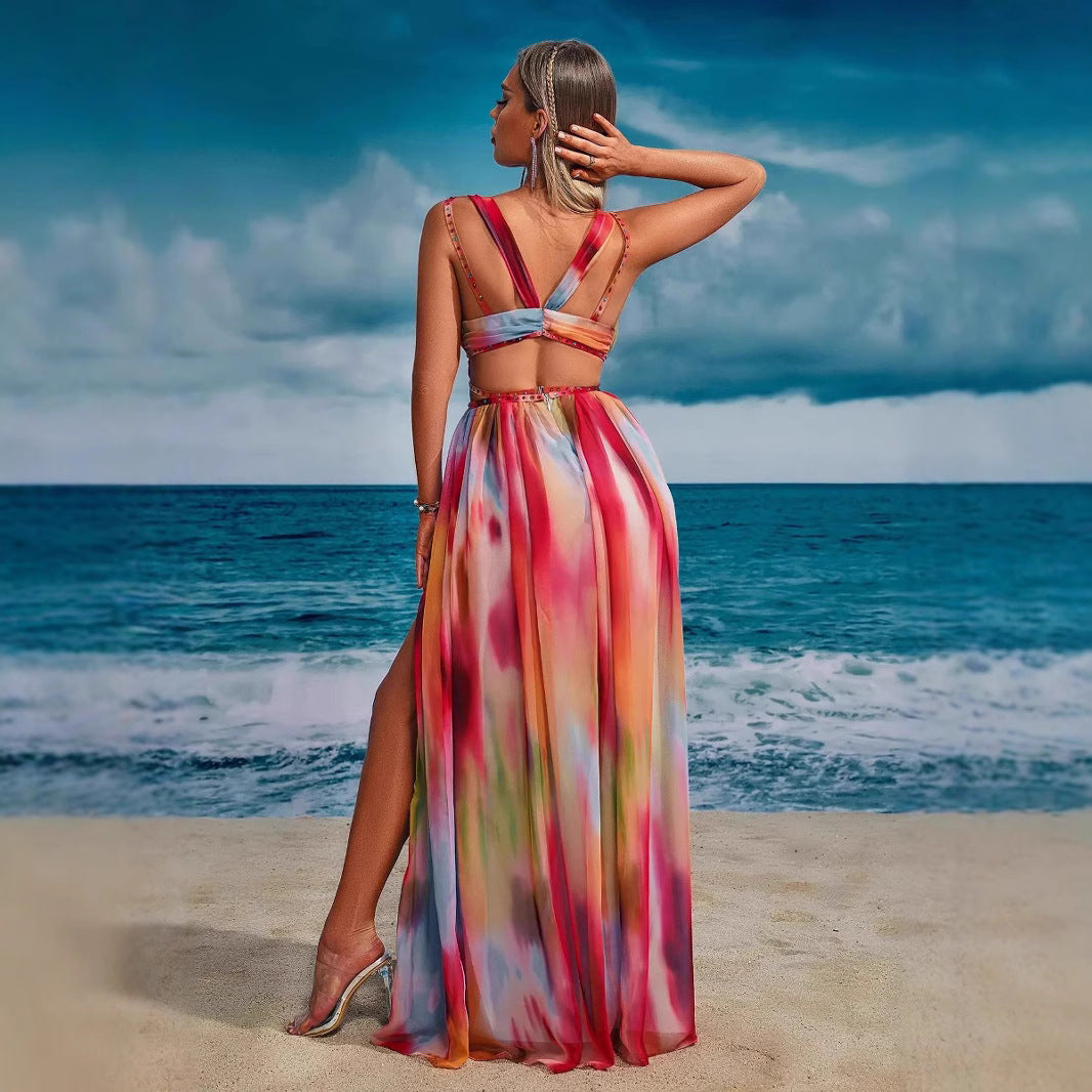 Vestido con abertura para mujer estilo fashion con cordones Consulta la tabla de tallas en "más detalles"