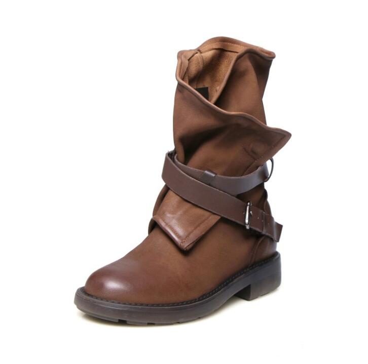 Round-Toe Buckle Shoes