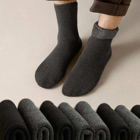 Calcetines cálidos de invierno forrados de vellón para hombre