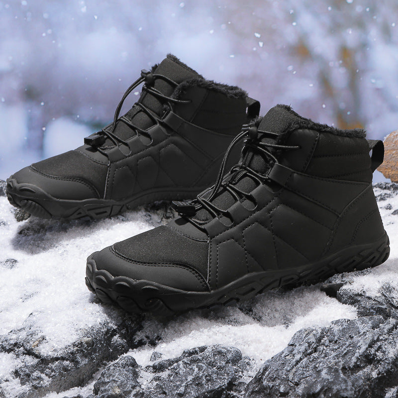 Men's Snow Boots Barefoot With Thick Fleece