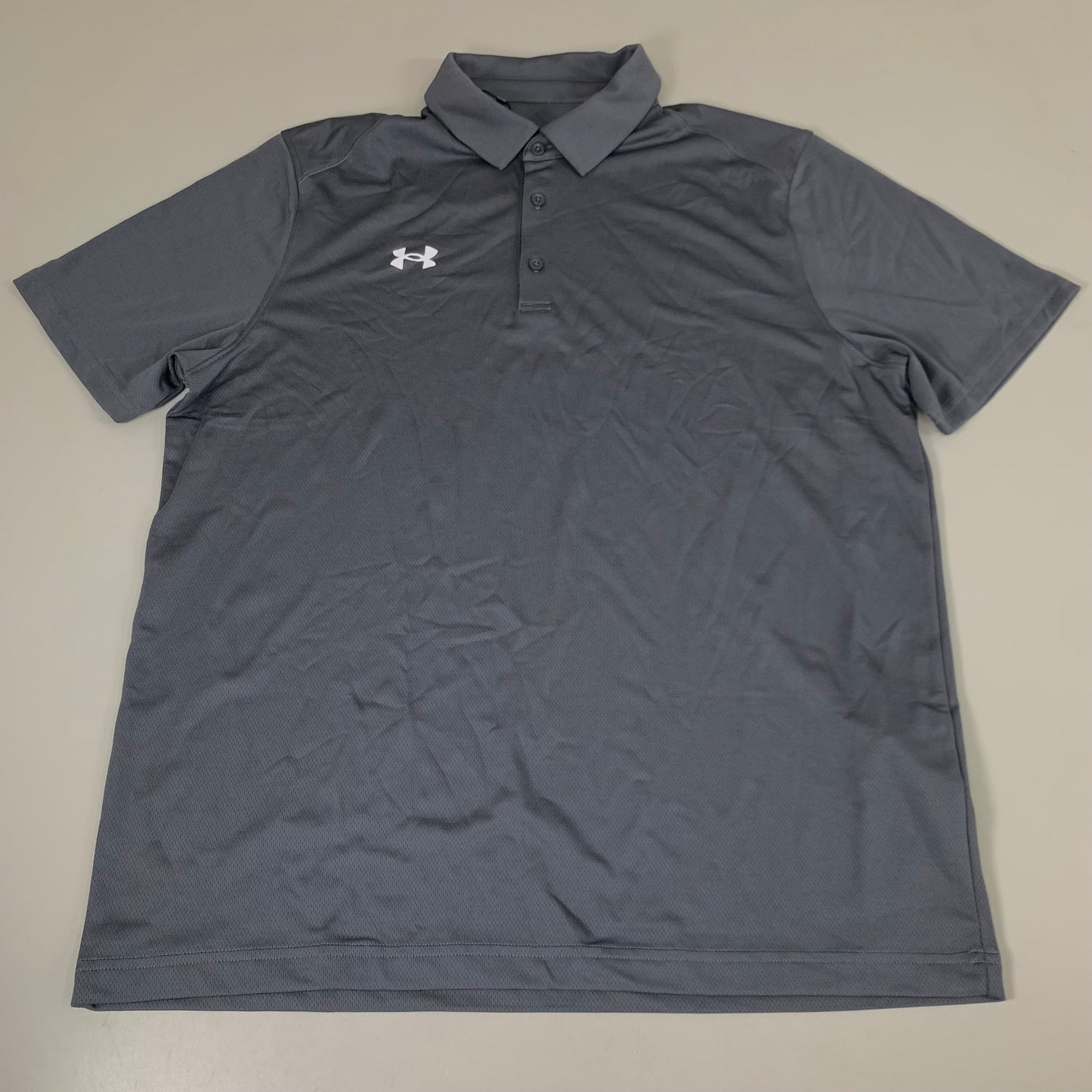 UNDER ARMOUR UA Team Tech Polo Loose Light & Moisture Wicking Men's Sz L Grey