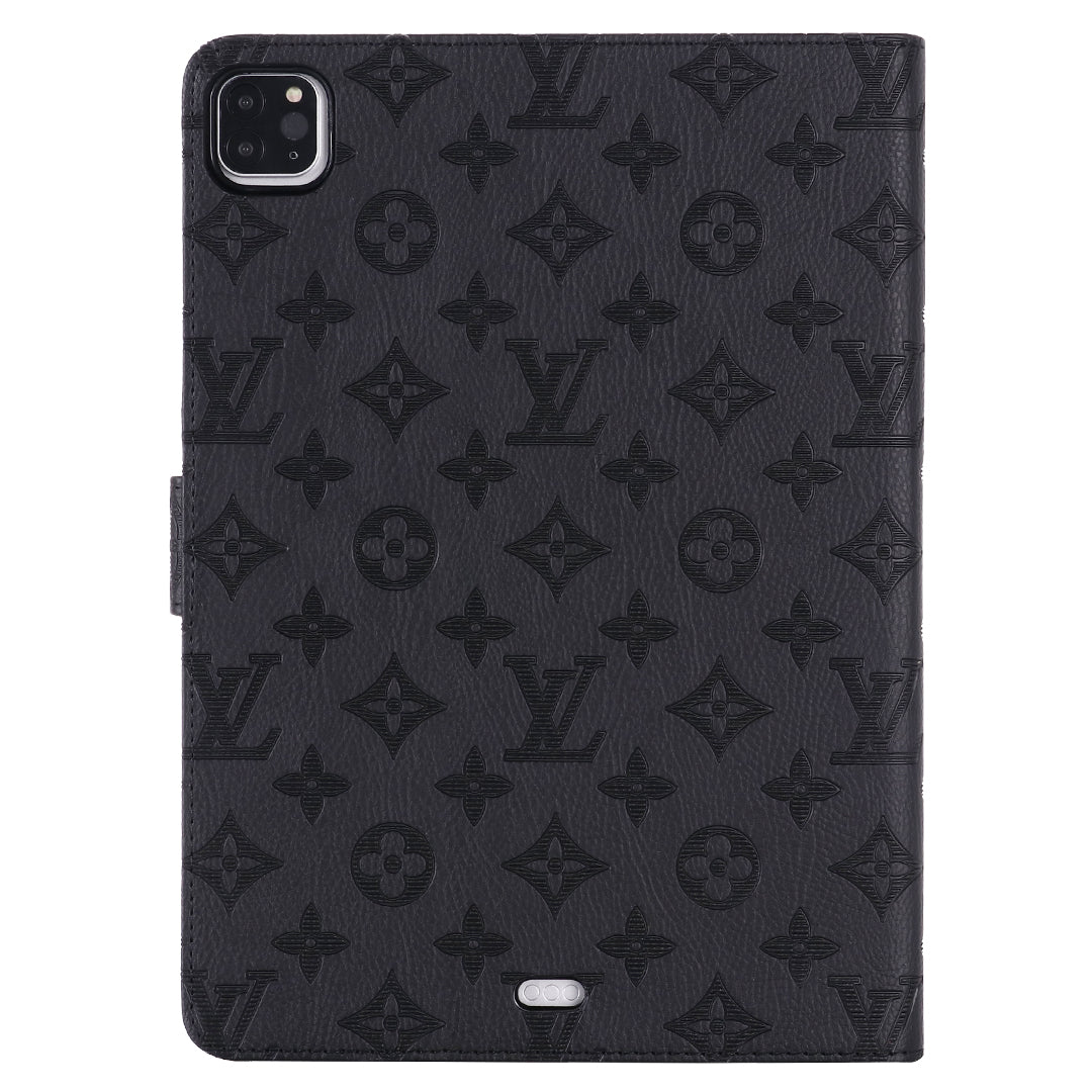 Funda plegable para iPad de Apple con monograma en relieve 3D con función de soporte