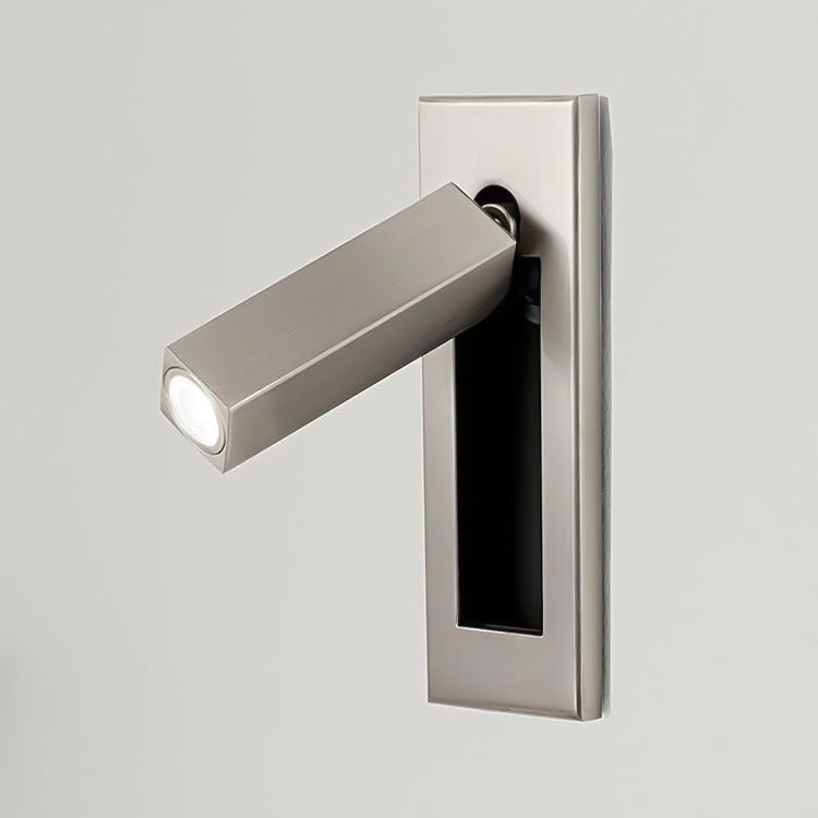 Recessed Folding Bedside Wall Sconce with Warm LED | Flush Reading Light for Bedrooms