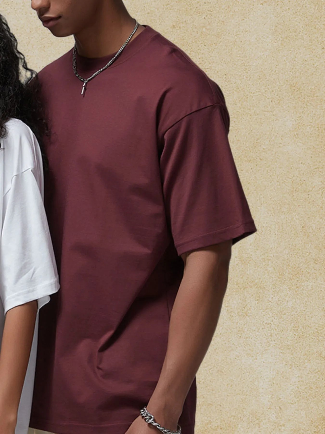 Camiseta de cuello redondo oversize para hombre