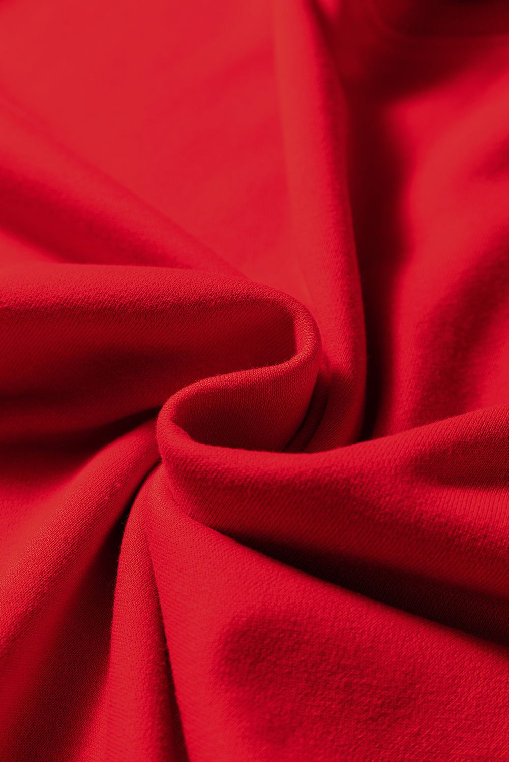 Vestido sudadera Fiery Red Varsity de corte recto con banda de contraste en las mangas