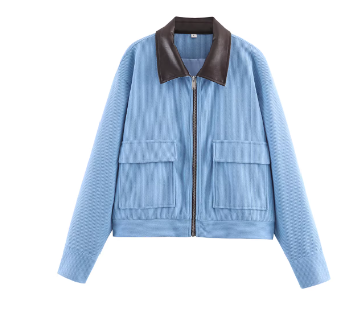 Womens Clothing European And American Style Fashionable All-Match 3-Color Corduroy