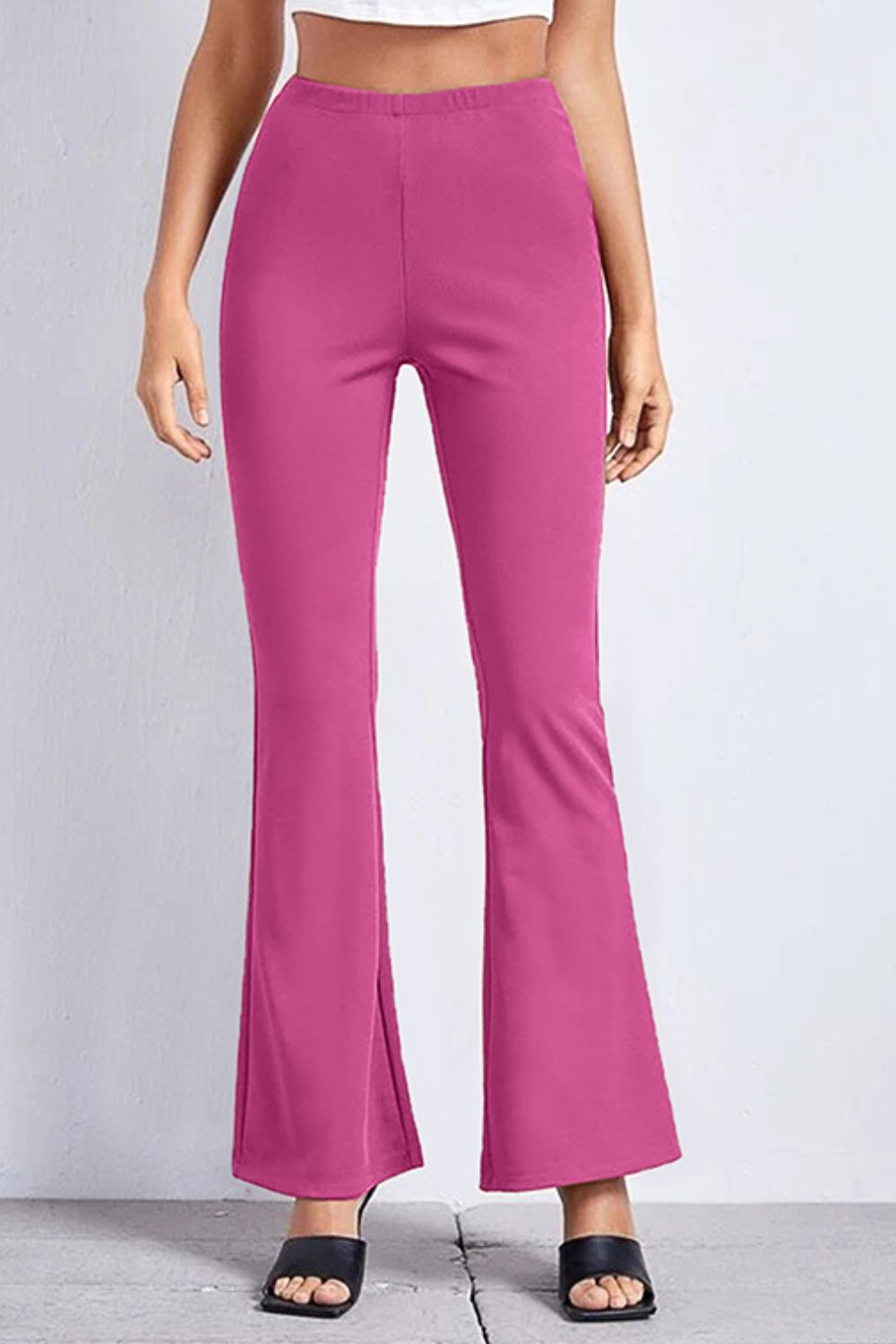 Pantalones de campana de tiro alto