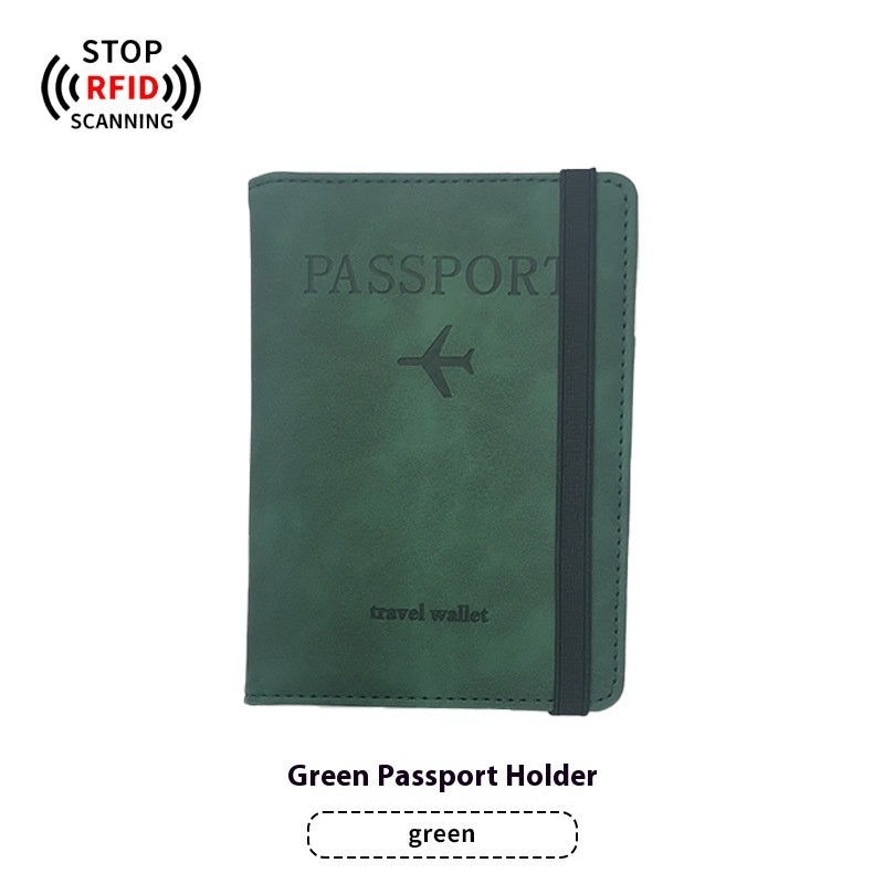 PU Leather Anti-magnetic Passport Holder Luggage Tag Suit