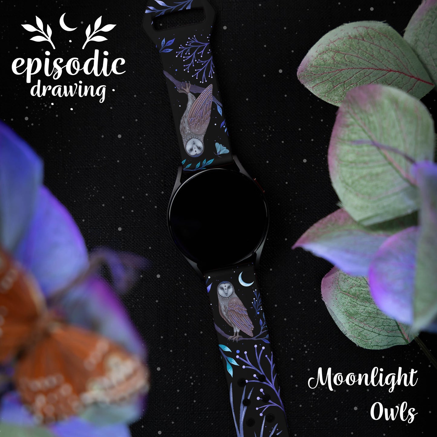 Episodic Drawing Enchanted Collection HD  Watchband for Samsung, Garmin, Fossil, and More