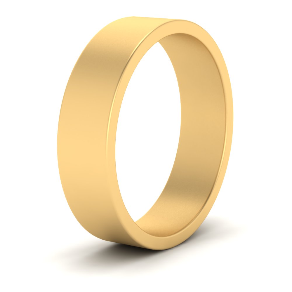 5 mm Flat Gold Wedding Band