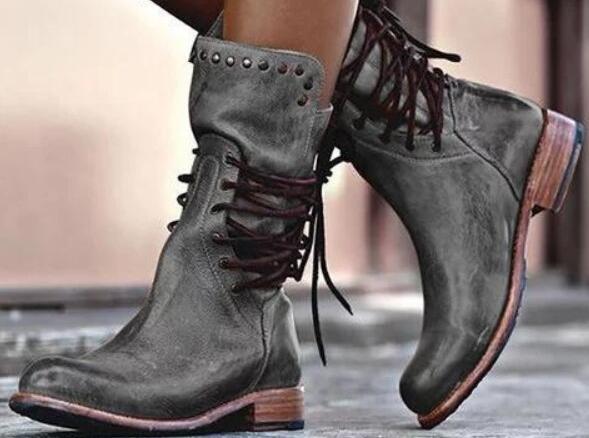 Women's Studded Low-Heel Rider Boots