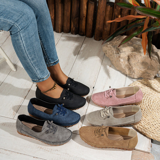 Zapatos Planos Cómodos de PU para Mujer | Mocasines Casuales Suaves que Combinan con Todo