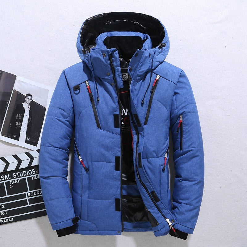 Chaqueta con capucha cortavientos para exteriores, abrigo deportivo informal con bolsillos, ropa de abrigo para hombre