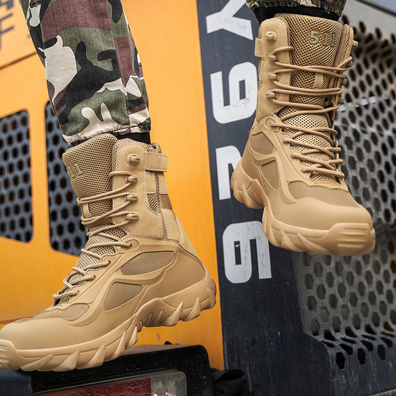 Men's Extended-Size High-Top Military Boots