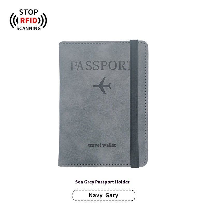 PU Leather Anti-magnetic Passport Holder Luggage Tag Suit