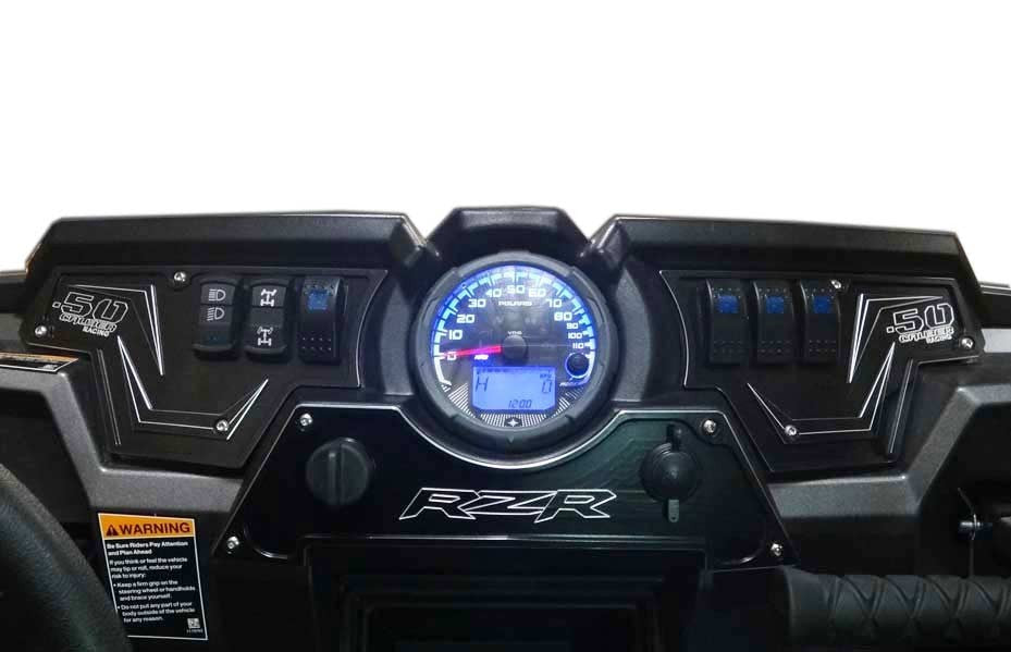 XP1000 3 piece Dash Panel Black with switches